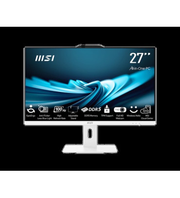 MSI Pro AP272P 14M Intel Core i5 14400 All in One PC Barebone, (NO RAM, NO Storage, NO OS), 27 Inch IPS Screen/UHD Graphics/Type-C/USB/LAN/HDMI/DP/WiFi 6E/BT 5.3/VESA