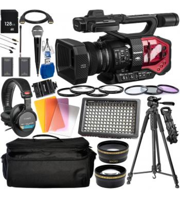 Panasonic AG-DVX200 4K Professional Camcorder with Deluxe Accessory Bundle