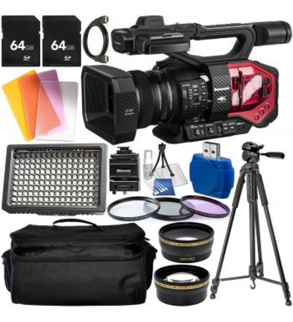 Panasonic AG-DVX200 4K Professional Camcorder with Starter Accessory Bundle