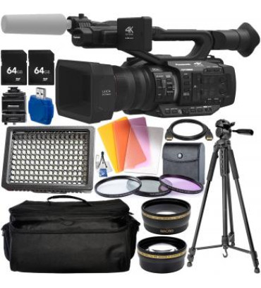 Panasonic AG-UX180 4K Professional Camcorder with Starter Accessory Bundle