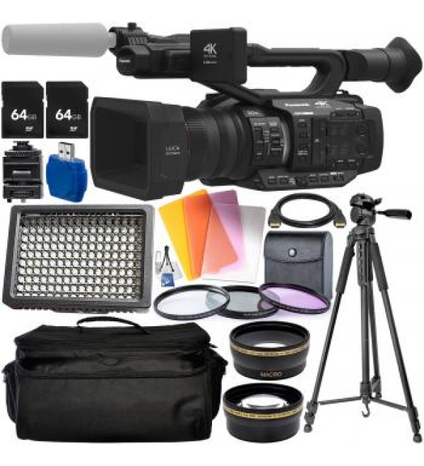 Panasonic AG-UX180 4K Professional Camcorder with Starter Accessory Bundle