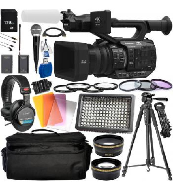 Panasonic AG-UX90 4K/HD Professional Camcorder with Deluxe Accessory Bundle