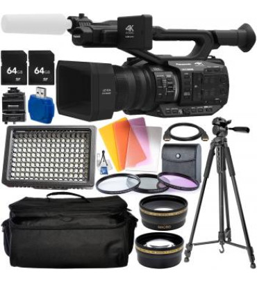 Panasonic AG-UX90 4K/HD Professional Camcorder with Starter Accessory Bundle