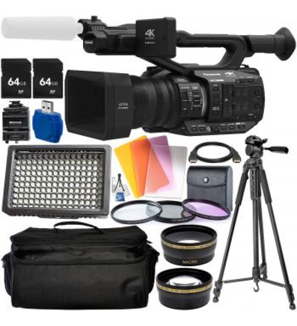 Panasonic AG-UX90 4K/HD Professional Camcorder with Starter Accessory Bundle
