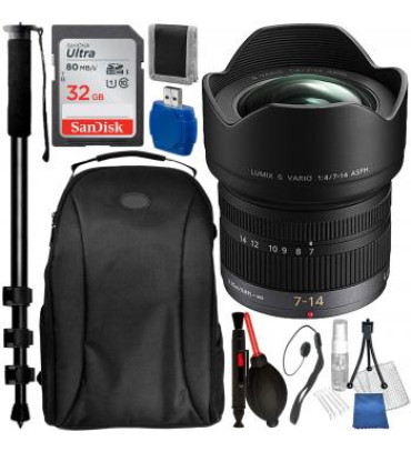 Panasonic 7-14mm f/4.0 ASPH. Lens with Accessory Bundle