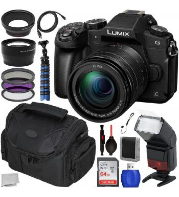 Panasonic Lumix DMC-G85 Mirrorless Micro Four Thirds Digital Camera with 12-60mm Lens and Accessory Bundle