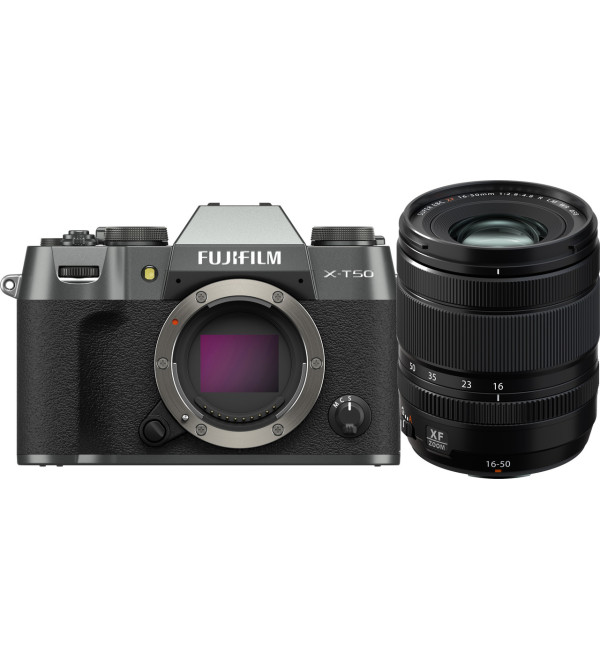 FUJIFILM X-T50 Mirrorless Camera with XF 16-50mm f/2.8-4.8 Lens (Charcoal Silver)