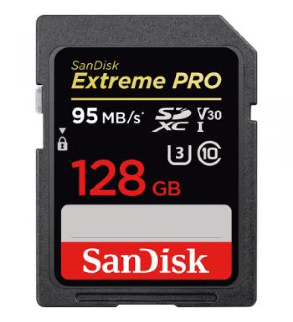 SanDisk 128GB Extreme PRO UHS-I SDXC Memory Card (V30)