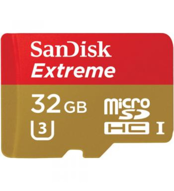 SanDisk 32GB Extreme Pro UHS-I microSDHC Memory Card (U3/Class 10)