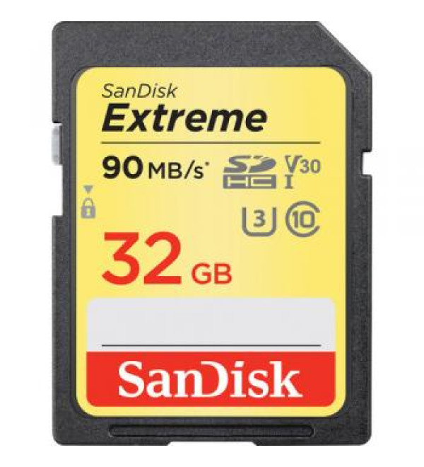 SanDisk Extreme 32GB 90 Mb/s SDHC UHS-I Card