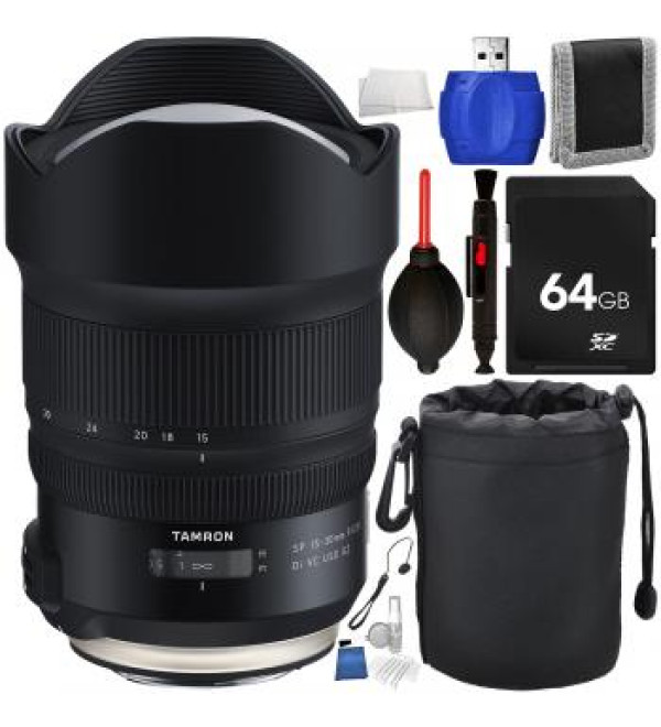 Tamron SP 15-30mm f/2.8 Di VC USD G2 Lens for Canon EF with Accessory Bundle