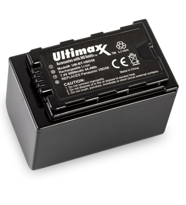 ULTIMAXX Replacement Battery for Panasonic VBD58 6000mAh