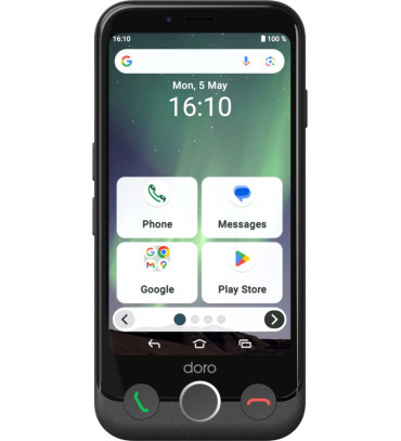 Doro Aurora A10 11.4 cm (4.5") Dual SIM Android 14 4G USB Type-C 4 GB 64 GB 3000 mAh Black