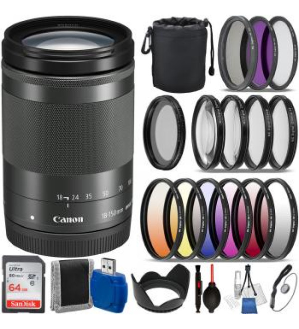Canon 18-150mm EF-M F3.5-6 IS STM Must Have Bundle