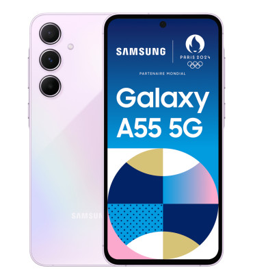Samsung Galaxy A55 5G 16.8 cm (6.6") Hybrid Dual SIM Android 14 USB Type-C 8 GB 128 GB 5000 mAh Lilac