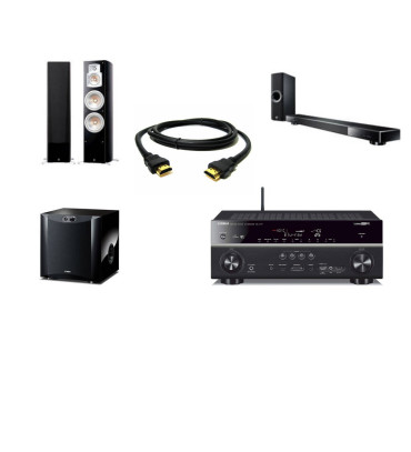 Yamaha RX V777BT 7.2 Channel AV Receiver + Full Theatre Bundle