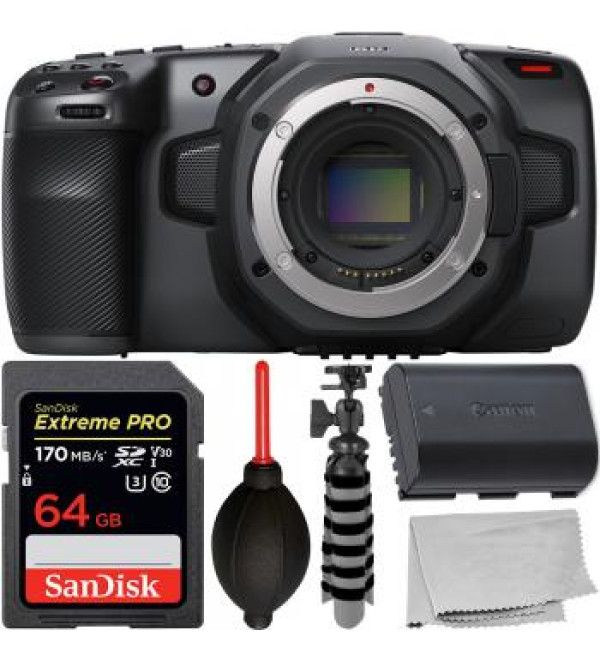 Blackmagic Design Pocket Cinema Camera 6K (Canon EF) - CINECAMPOCHDEF6K Essential Bundle