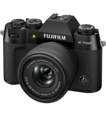 FUJIFILM X-T50 Mirrorless Camera with XC 15-45mm f/3.5-5.6 Lens (Black)