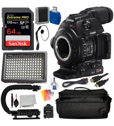 Canon EOS C100 Mark II Cinema EOS Camera with Dual Pixel CMOS AF - 0202C002 with Essentials Bundle