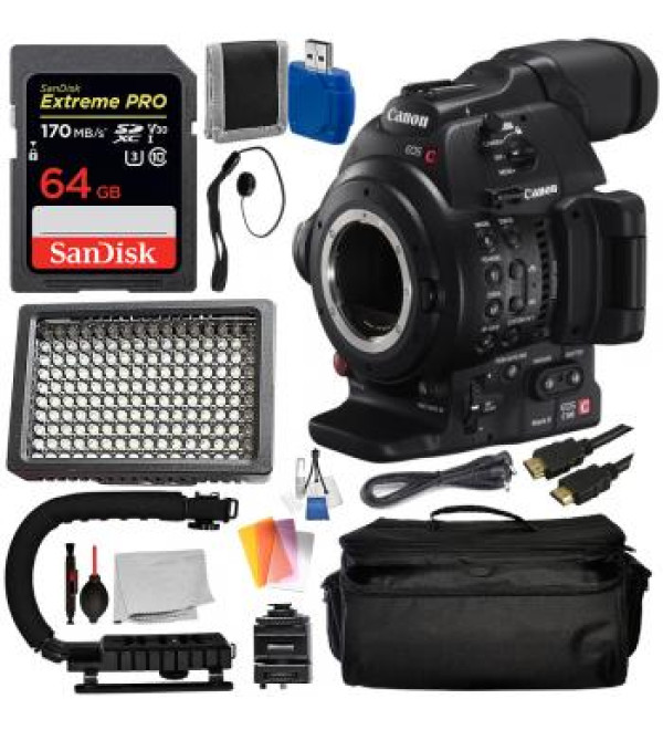 Canon EOS C100 Mark II Cinema EOS Camera with Dual Pixel CMOS AF - 0202C002 with Essentials Bundle