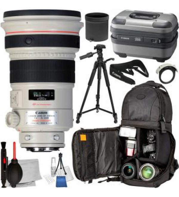 Canon EF 200mm f/2L IS USM Lens - 2297B002 with Advanced Accessory Bundle