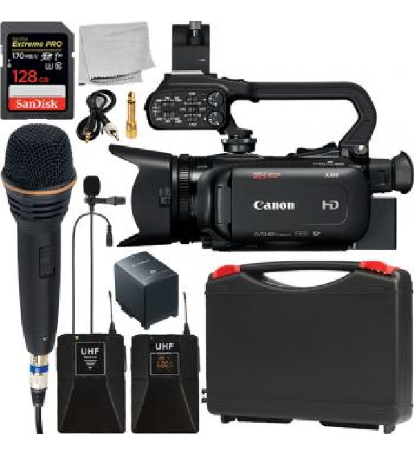 Canon XA11 Compact Full HD Camcorder with HDMI and Composite Output  and Wireless Microphone Kit