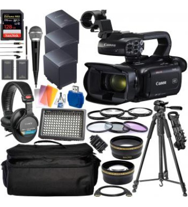 Canon XA45 Professional UHD 4K Camcorder - 3665C002 with Deluxe Accessory Bundle