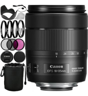 Canon EF-S 18-135mm f/3.5-5.6 IS USM Lens with Accessory Kit