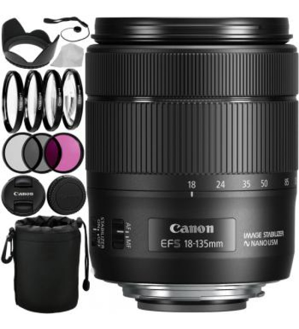 Canon EF-S 18-135mm f/3.5-5.6 IS USM Lens with Accessory Kit