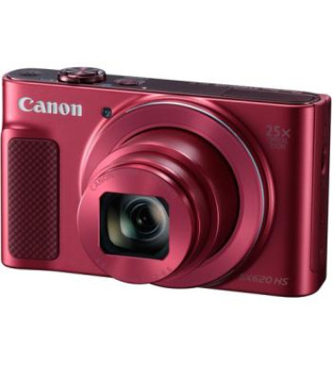 Canon PowerShot SX620 HS Digital Camera (Red) + SanDisk 64GB Ultra Memory Card, 2X Extended Life Batteries (1600 mAh) with Rapid Travel Charger, Water-Resistant Gadget Bag & Much More (17pc Bundle)