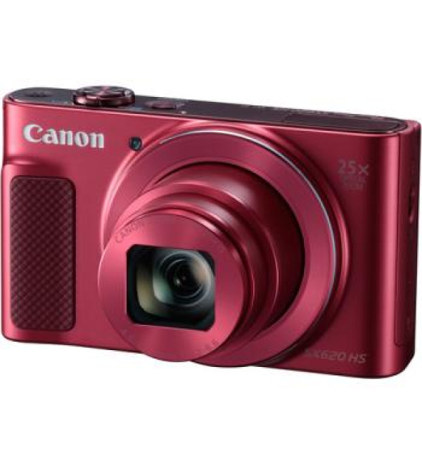 Canon PowerShot SX620 HS Digital Camera (Red) + SanDisk 64GB Ultra Memory Card, 2X Extended Life Batteries (1600 mAh) with Rapid Travel Charger, Water-Resistant Gadget Bag & Much More (17pc Bundle)