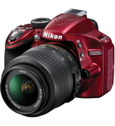 Nikon D3200 with 18-55mm VR Lens - in Red