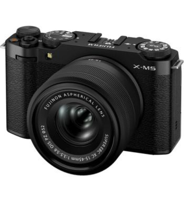 FUJIFILM X-M5 Mirrorless Camera with XC 15-45mm f/3.5-5.6 Lens (Black)