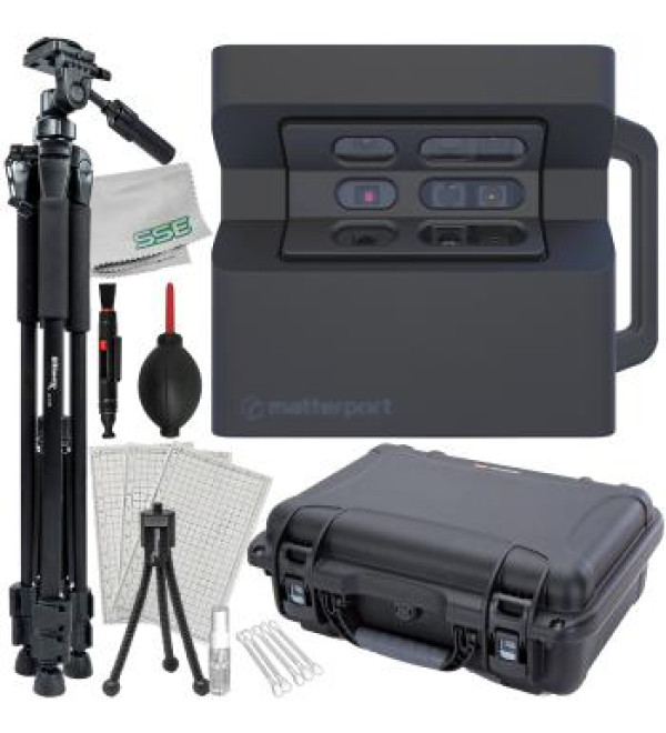 Matterport Pro2 Professional 3D Camera Bundle - Includes: Hard Camera Case, Lightweight 60â€ Tripod & More (11pc Bundle)