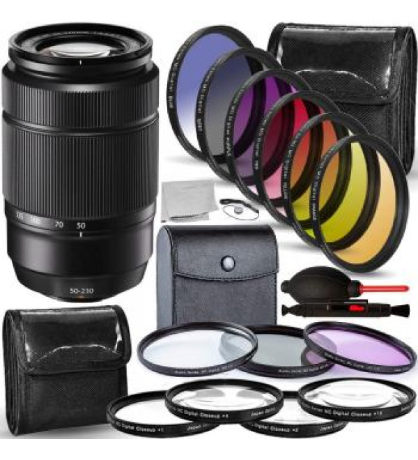 FUJIFILM XC 50-230mm f/4.5-6.7 OIS II Lens (Black) - 16460771 with Accessory Bundle
