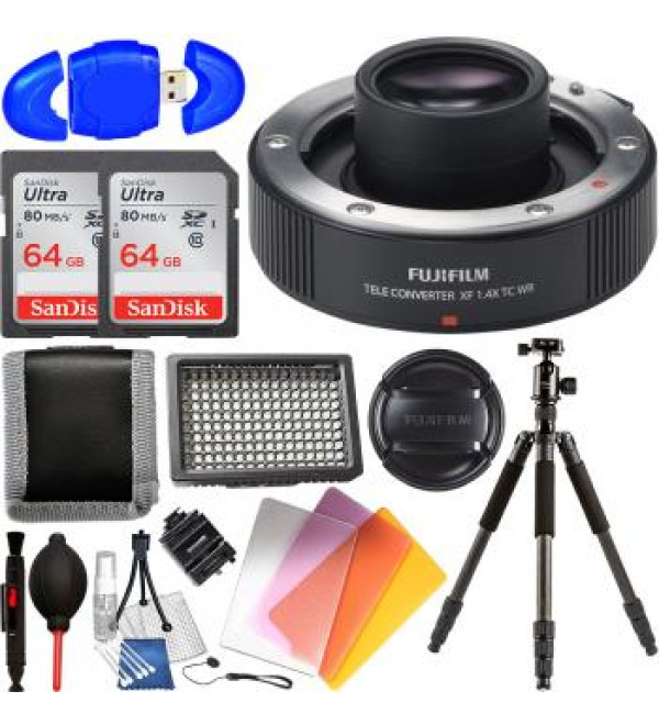 FujiFilm XF 1.4x TC WR Teleconverter - 16481892 with Must Have Accessory Bundle