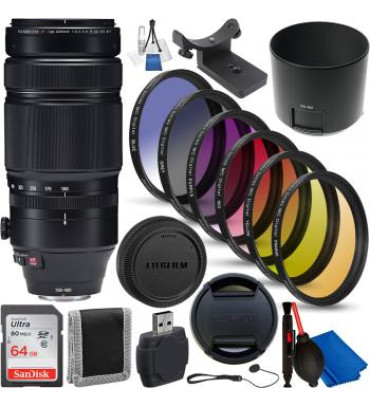 FujiFilm XF 100-400mm f/4.5-5.6 R LM OIS WR Lens - 16501109 with Accessory Bundle