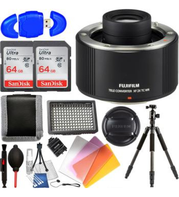 FujiFilm XF 2x TC WR Teleconverter - 16516271 with Must Have Accessory Bundle