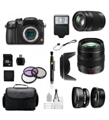Panasonic Lumix DMC-GH3 Mirrorless Micro Four Thirds Digital Camera Platinum Bundle with: 12-35mm f/2.8 Asph. Lens & 35-100mm f/2.8 Lumix G Vario Zoom Lens