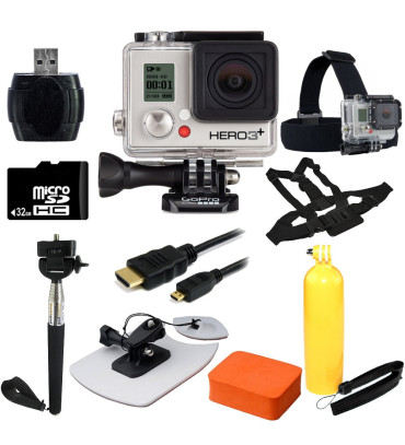 GoPro HERO3+ Silver Edition Camera + Surf Kit Bundle