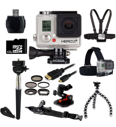GoPro HERO3+ Silver Edition Camera + Outdoor Kit Bundle