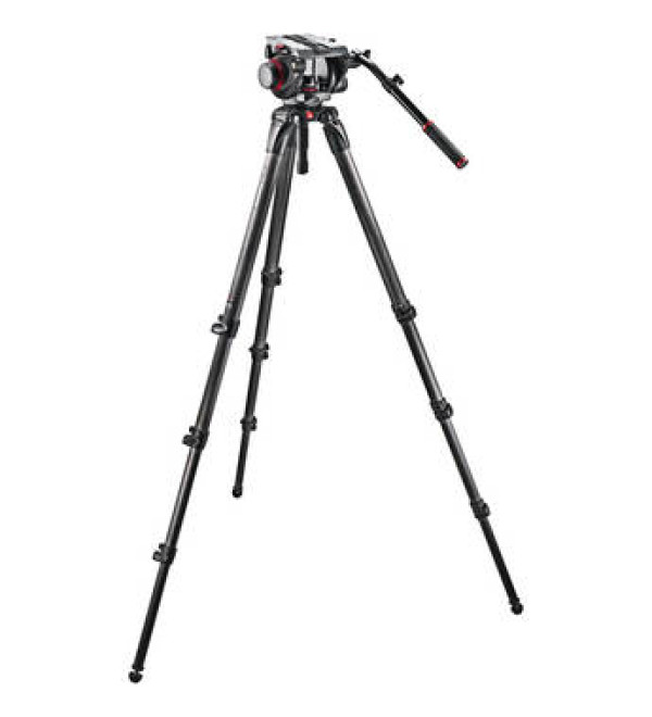 Manfrotto 536 Carbon Fiber Tripod with 509HD Video Head and Padded Carry Bag