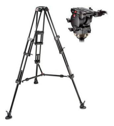 Manfrotto 526,545BK Professional Video Tripod System with 526 Head (Black)