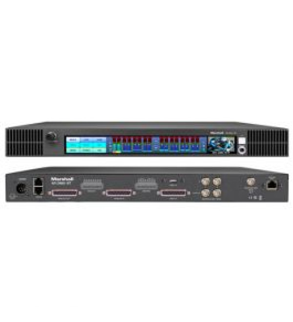 Marshall Electronics AR-DM61-BT-64DT Rackmount Multichannel Digital Audio Monitor with 64-Channel Dante Module