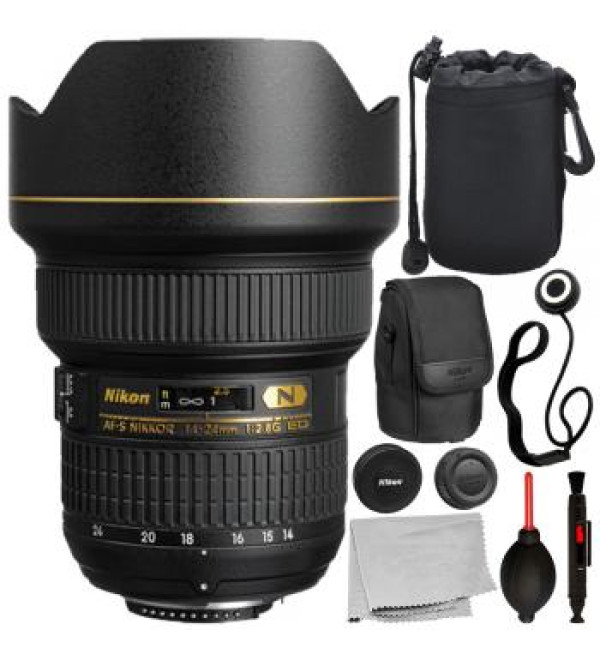 Nikon AF-S NIKKOR 14-24mm f/2.8G ED Lens - 2163 with Deluxe Bundle