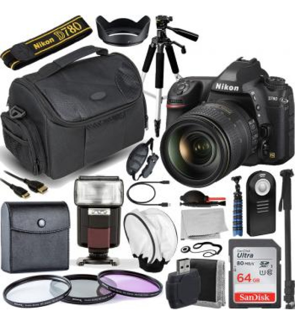 Nikon D780 DSLR Camera with 24-120mm f/4G ED VR Lens with Essential Accessory Bundle