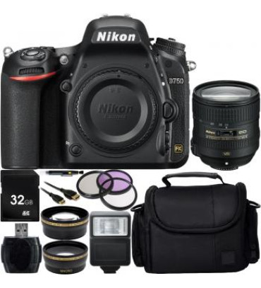 Nikon D750 DSLR Camera with AF-S 24-85mm VR Lens + Custom Accessory Bundle