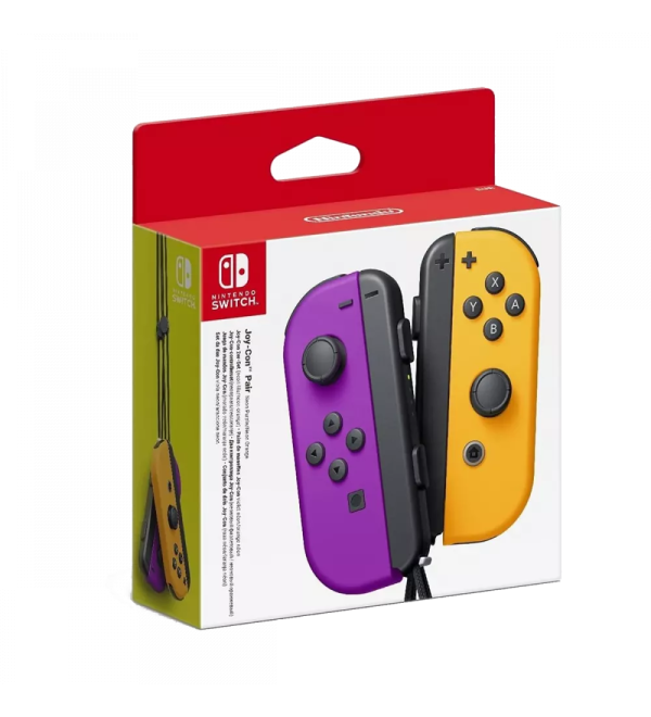 Nintendo Switch Joy-Con (Left & Right, Wireless)  - Neon Purple/Neon Orange