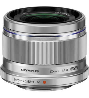 Olympus M.Zuiko Digital 25mm f/1.8 Lens (Silver)