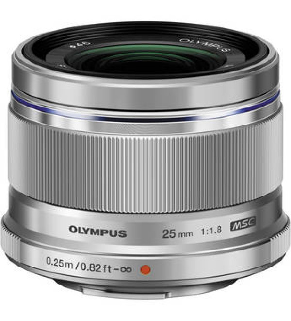 Olympus M.Zuiko Digital 25mm f/1.8 Lens (Silver)